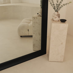 Francisco - Extra Large Arched Full Length Black Wood Mirror 190cm x 120cm