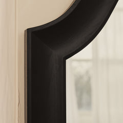 Francisco - Extra Large Arched Full Length Black Wood Mirror 190cm x 120cm