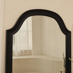 Francisco - Extra Large Arched Full Length Black Wood Mirror 190cm x 120cm