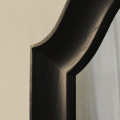 Francisco - Large Arched Full Length Black Wood Mirror 177cm x 79cm