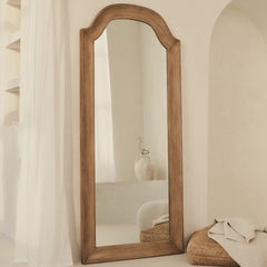 Francisco - Large Arched Full Length Washed Wood Mirror 177cm x 79cm