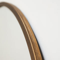 Higgins - Gold Metal Modern Round Wall Mirror 100cm x 100cm