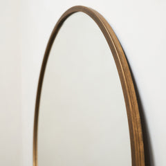 Higgins - Gold Metal Modern Round Wall Mirror 100cm x 100cm