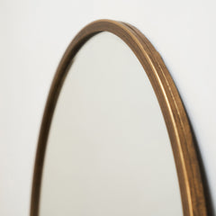 Higgins - Gold Metal Modern Round Wall Mirror 80cm x 80cm