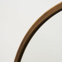 Higgins - Gold Metal Modern Round Wall Mirror 80cm x 80cm