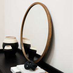 Higgins - Gold Metal Modern Round Wall Mirror 60cm x 60cm