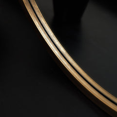 Higgins - Gold Metal Modern Round Wall Mirror 40cm x 40cm