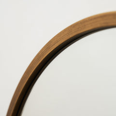 Higgins - Gold Metal Modern Round Wall Mirror 40cm x 40cm