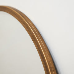 Higgins - Gold Metal Modern Round Wall Mirror 40cm x 40cm