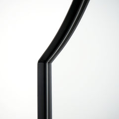 Isla - Black Arched Metal Overmantle Wall Mirror 120cm x 90cm