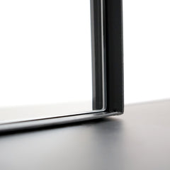 Isla - Black Arched Metal Overmantle Wall Mirror 120cm x 90cm