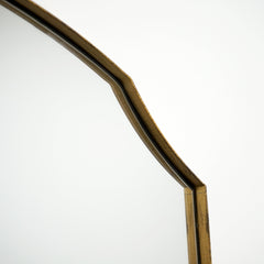 Isla - Gold Arched Metal Overmantle Wall Mirror 120cm x 90cm