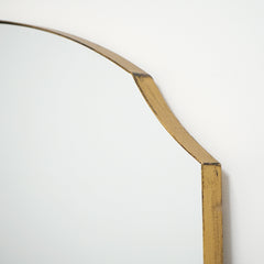 Isla - Gold Arched Metal Overmantle Wall Mirror 120cm x 90cm