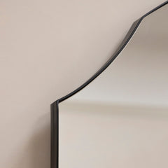 Isla - Extra Large Black Full Length Arched Metal Mirror 190cm x 120cm