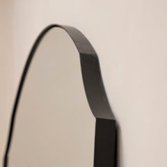 Isla - Extra Large Black Full Length Arched Metal Mirror 190cm x 120cm