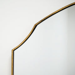 Isla - Extra Large Gold Full Length Arched Metal Mirror 190cm x 120cm
