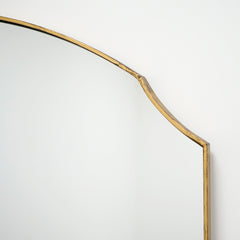 Isla - Extra Large Gold Full Length Arched Metal Mirror 190cm x 120cm