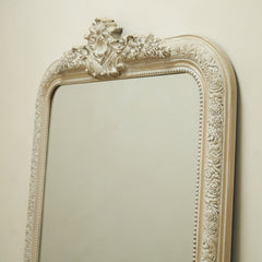 Kensington - Full Length White Washed Wood Ornate Mirror 196cm x 100cm