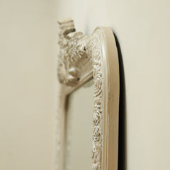 Kensington - Full Length White Washed Wood Ornate Mirror 196cm x 100cm
