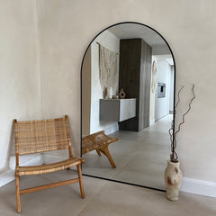 Liberty - Black Full Length Arched Metal Mirror 180cm x 110cm
