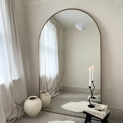 Liberty - Gold Full Length Arched Metal Mirror 180cm x 110cm