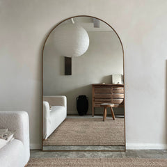 Liberty - Gold Full Length Arched Metal Mirror 180cm x 110cm