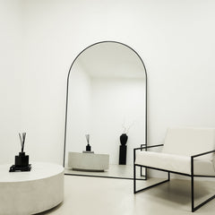 Liberty - Black Full Length Arched Metal Mirror 200cm x 120cm