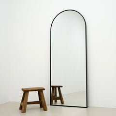 Liberty - Full Length Black Large Arched Metal Mirror 160cm x 60cm