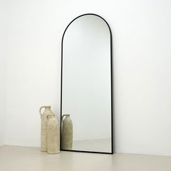 Liberty - Full Length Black Large Arched Metal Mirror 160cm x 60cm