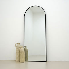 Liberty - Full Length Black Large Arched Metal Mirror 160cm x 60cm
