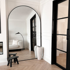 Liberty - Black Full Length Arched Metal Mirror 200cm x 120cm