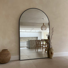 Liberty - Black Full Length Arched Metal Mirror 180cm x 110cm