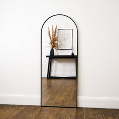 Liberty - Full Length Black Large Arched Metal Mirror 160cm x 60cm