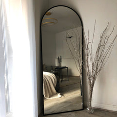 Liberty - Full Length Black Large Arched Metal Mirror 160cm x 60cm