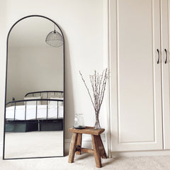 Liberty - Full Length Black Large Arched Metal Mirror 160cm x 60cm