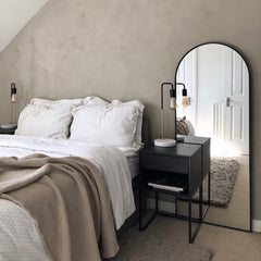 Liberty - Full Length Black Large Arched Metal Mirror 160cm x 60cm