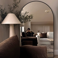 Liberty - Black Full Length Arched Metal Mirror 180cm x 110cm