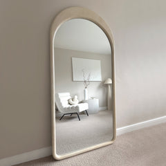 Lingotto - Extra Large Full Length Concrete Arched Mirror 190cm x 90cm