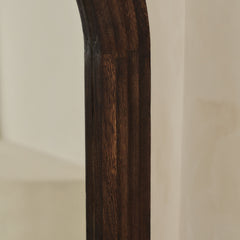 Luciana - Charred Wood Arched Overmantle Mirror 120cm x 90cm