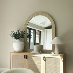 Luciano - Concrete Arched Overmantle Mirror 120cm x 100cm