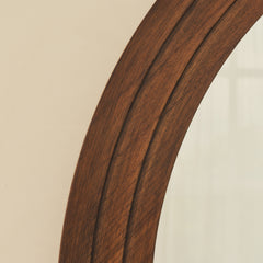 Luciano - Extra Large Full Length Arched Dark Wood Mirror 200cm x 100cm