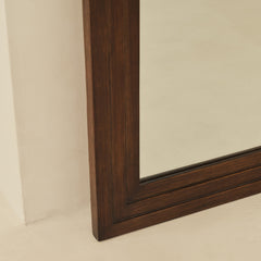 Luciano - Extra Large Full Length Arched Dark Wood Mirror 200cm x 100cm