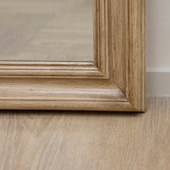 Melilla - Washed Wood Arched Full Length Mirror 190cm x 99cm