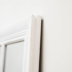 Sasha - White Shabby Chic Full Length Window Mirror 180cm x 100cm