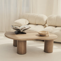 Savanna - Large Washed Wood Irregular Wooden Coffee Table