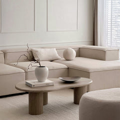 Savanna - Large Washed Wood Irregular Wooden Coffee Table