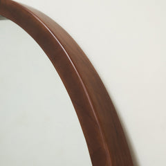 Tamara - Extra Large Walnut Round Wall Mirror 120cm x 120cm