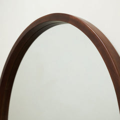 Tamara - Extra Large Walnut Round Wall Mirror 120cm x 120cm