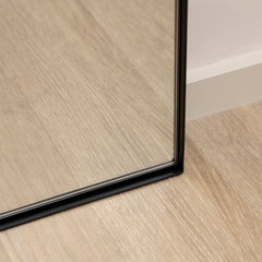 Theo - Full Length Black Arched Large Metal Mirror 180cm x 90cm