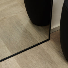 Theo - Full Length Extra Large Black Arched Metal Mirror 200cm x 100cm